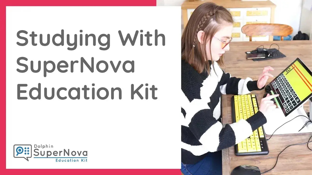 Iona using her SuperNova Education Kit - 'Studying with SuperNova Education Kit'